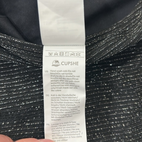 Cupshe Black Moonlit Plunging Monokini Swimsuit Large - Picture 10 of 16